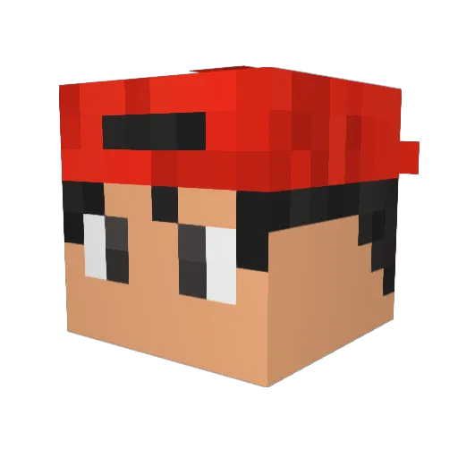 BigDirtracer Minecraft avatar head, 3D render