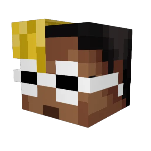BigDonDanny Minecraft avatar head, 3D render