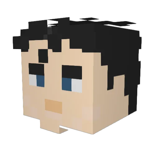 BigDragon99 Minecraft avatar head, 3D render