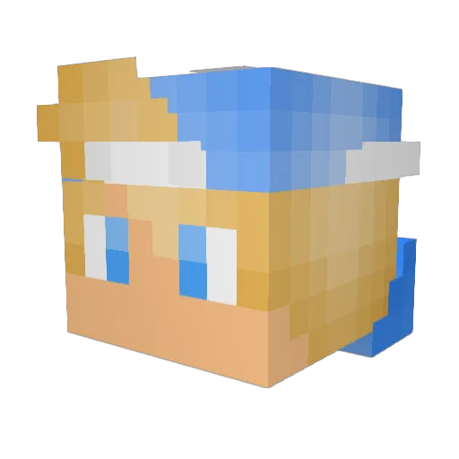 BigDrewski5 Minecraft avatar head, 3D render
