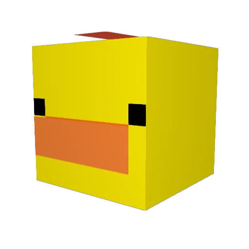 BigDuck215 Minecraft avatar head, 3D render
