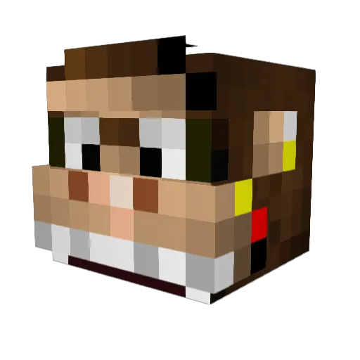 BigDumbApe Minecraft avatar head, 3D render