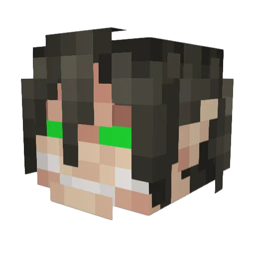 BigDumpyG Minecraft avatar head, 3D render