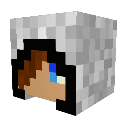 BigE3844 Minecraft avatar head, 3D render
