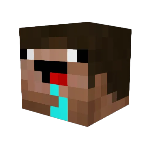 BigEbic Minecraft avatar head, 3D render