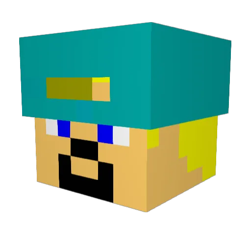 BigEye2001 Minecraft avatar head, 3D render