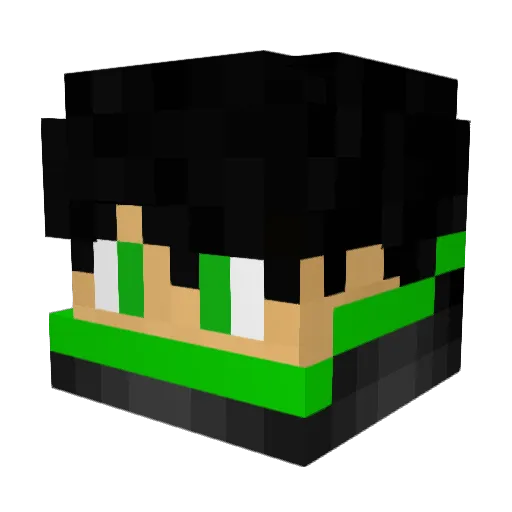 BigEyeB Minecraft avatar head, 3D render