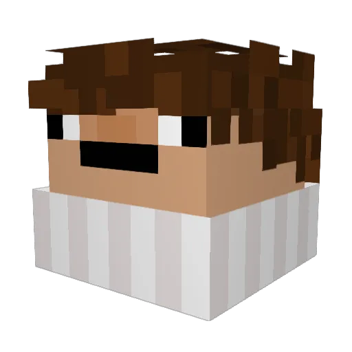 BigFartsmells Minecraft avatar head, 3D render
