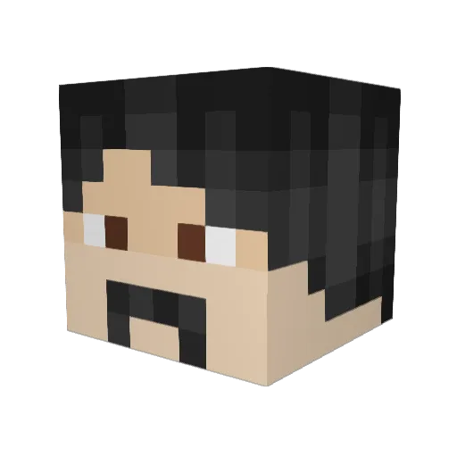 BigFatEngie Minecraft avatar head, 3D render