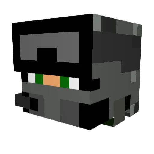 BigFatLady Minecraft avatar head, 3D render