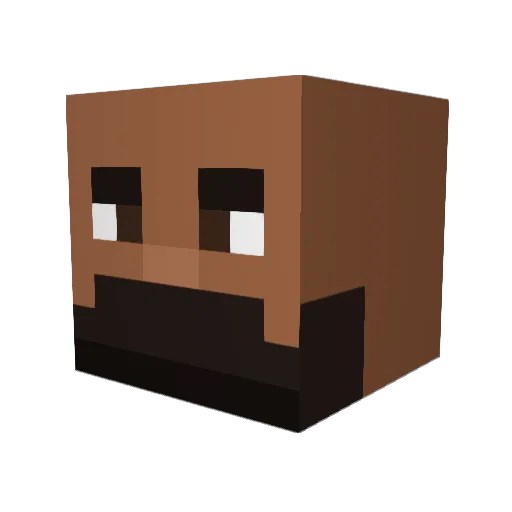 BigFatSensei Minecraft avatar head, 3D render