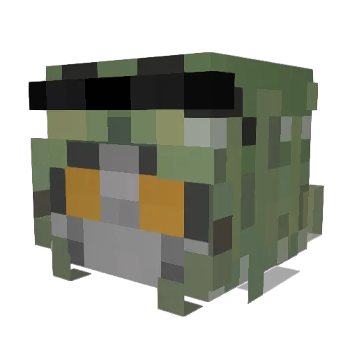 BigFictium Minecraft avatar head, 3D render