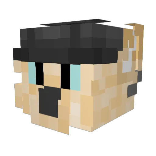 BigFinn07 Minecraft avatar head, 3D render