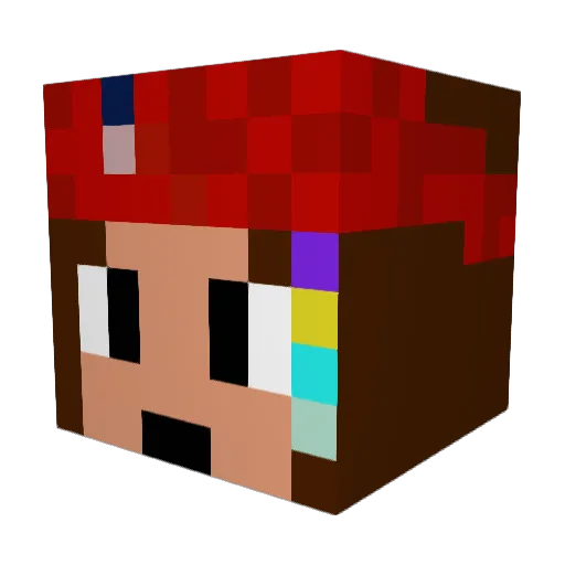 BigFir Minecraft avatar head, 3D render