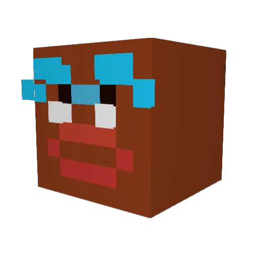 BigFireball1234 Minecraft avatar head, 3D render