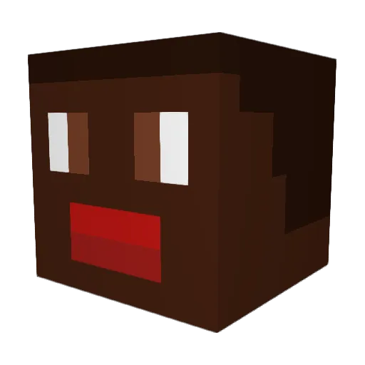 BigFliz Minecraft avatar head, 3D render