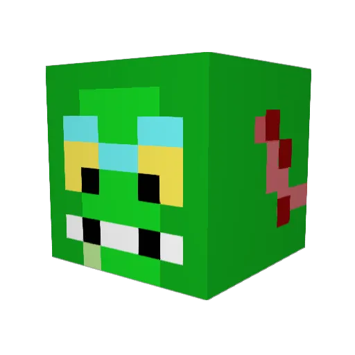 BigFodda Minecraft avatar head, 3D render