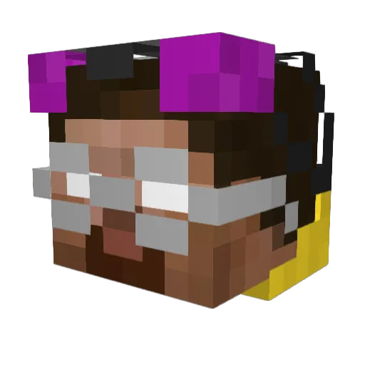 BigFudge96_ Minecraft avatar head, 3D render