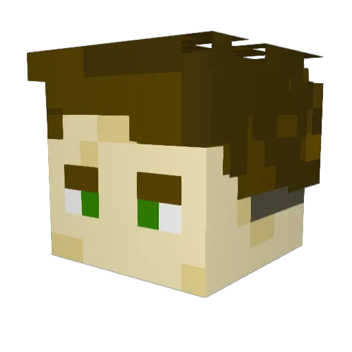 BigFushigiEnergy Minecraft avatar head, 3D render