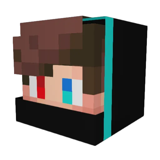 BigFuzzyNugz Minecraft avatar head, 3D render