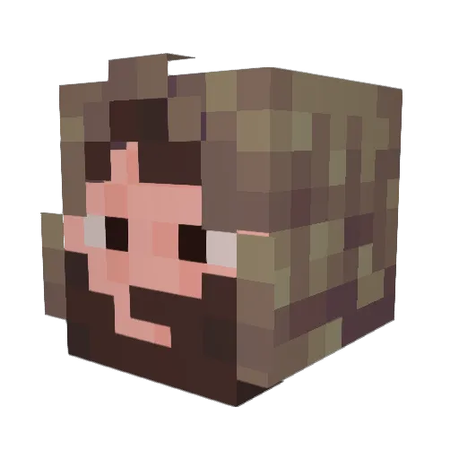 BigGamerMan69420 Minecraft avatar head, 3D render