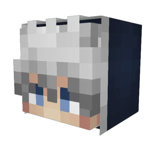 BigGamess Minecraft avatar head, 3D render