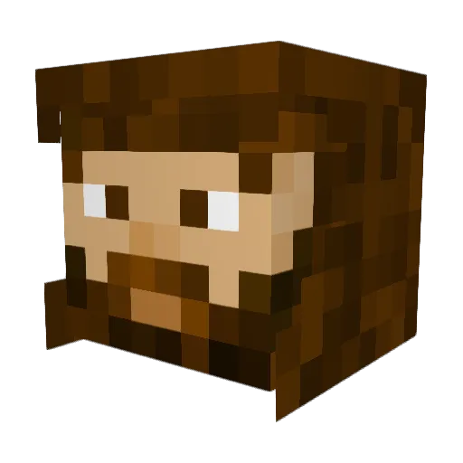 BigGolfy Minecraft avatar head, 3D render