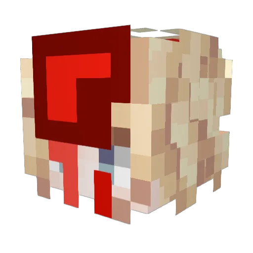 BigGuyCar Minecraft avatar head, 3D render