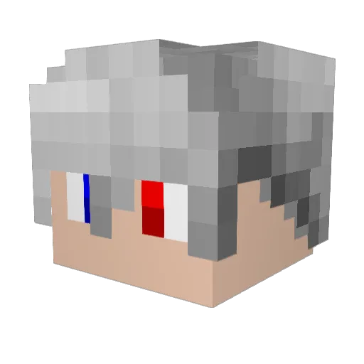 BigHa Minecraft avatar head, 3D render