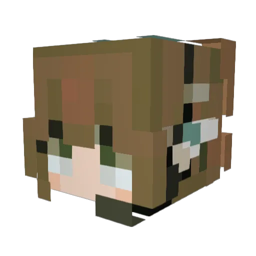 BigHeart Minecraft avatar head, 3D render