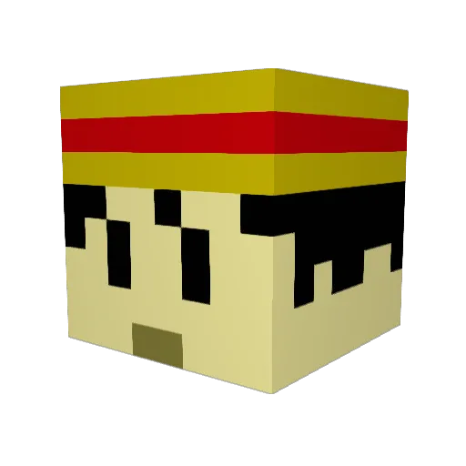 BigHotEboy Minecraft avatar head, 3D render