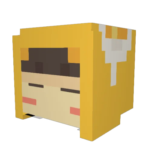 BigHugeBrain Minecraft avatar head, 3D render