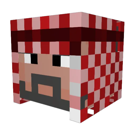BigJillSenpiee Minecraft avatar head, 3D render