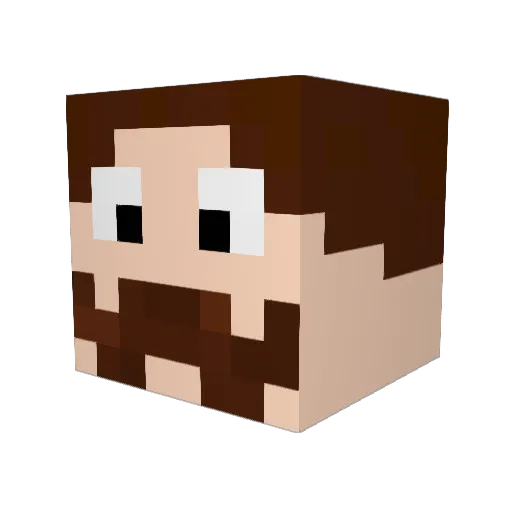 BigJolly Minecraft avatar head, 3D render