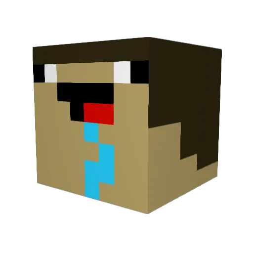 BigJon_TTV Minecraft avatar head, 3D render