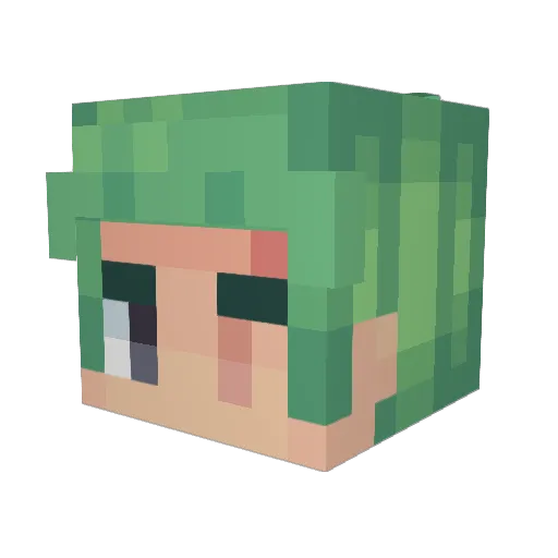 BigKingBugi Minecraft avatar head, 3D render