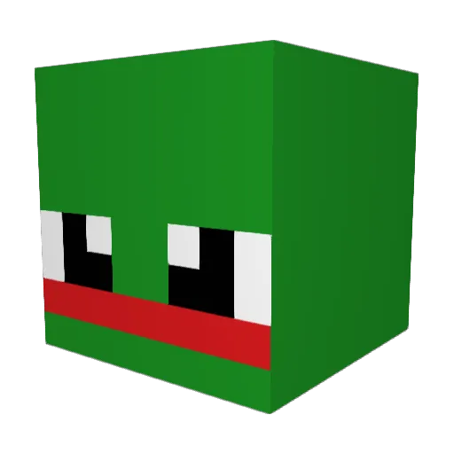 BigKraterMan Minecraft avatar head, 3D render