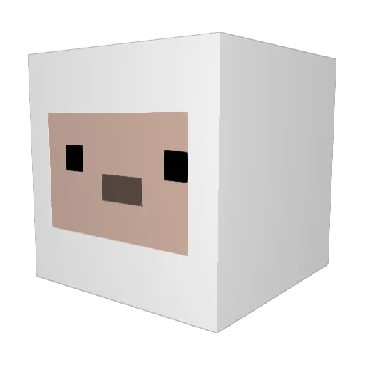 BigLittlePanter Minecraft avatar head, 3D render