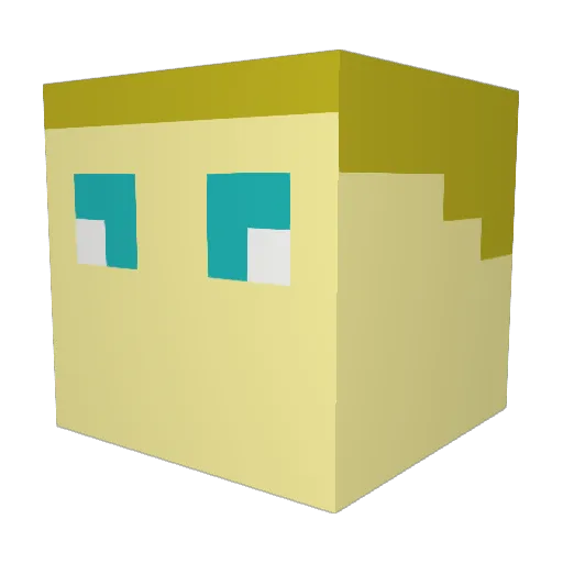BigLoserr Minecraft avatar head, 3D render