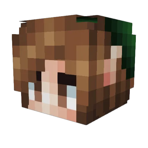 BigLuna Minecraft avatar head, 3D render