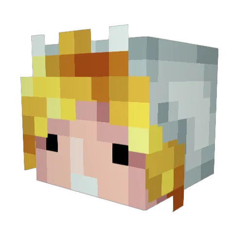 BigMagenta Minecraft avatar head, 3D render