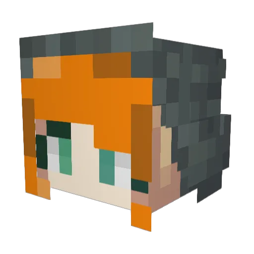 BigMamaGinger Minecraft avatar head, 3D render