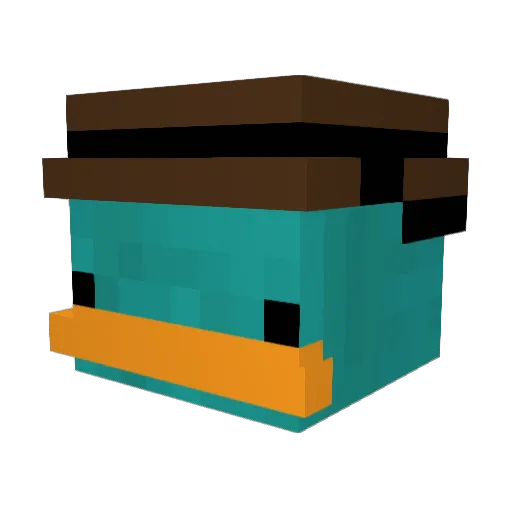 BigManPerry Minecraft avatar head, 3D render
