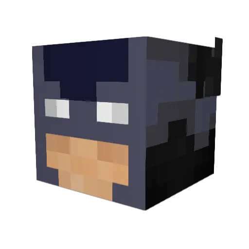 BigManThunder Minecraft avatar head, 3D render