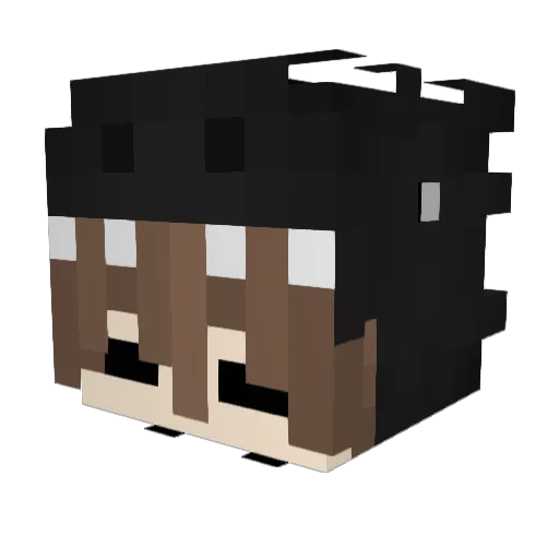 BigManV Minecraft avatar head, 3D render