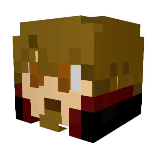 BigManzzz Minecraft avatar head, 3D render