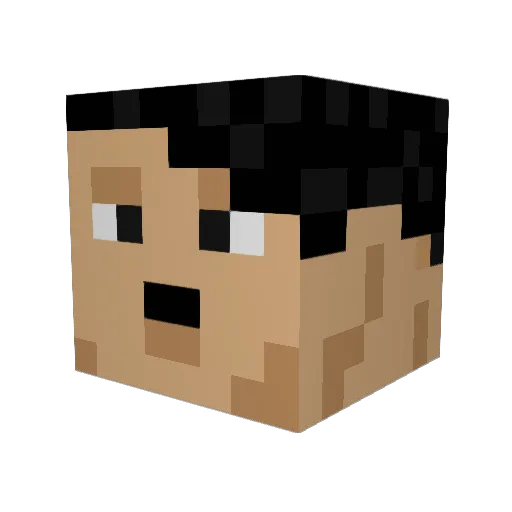 BigMikepines Minecraft avatar head, 3D render