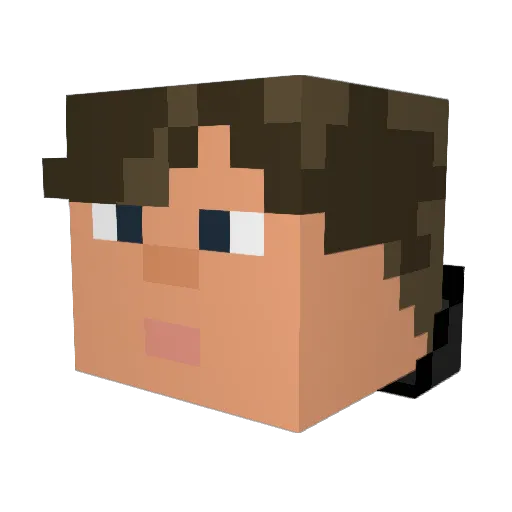 BigMoankeyMan Minecraft avatar head, 3D render