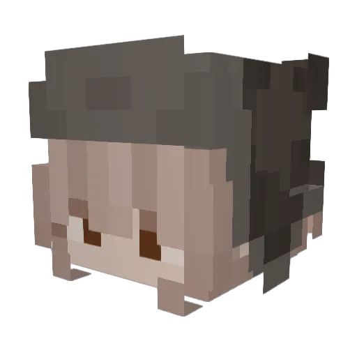 BigMoistDad Minecraft avatar head, 3D render
