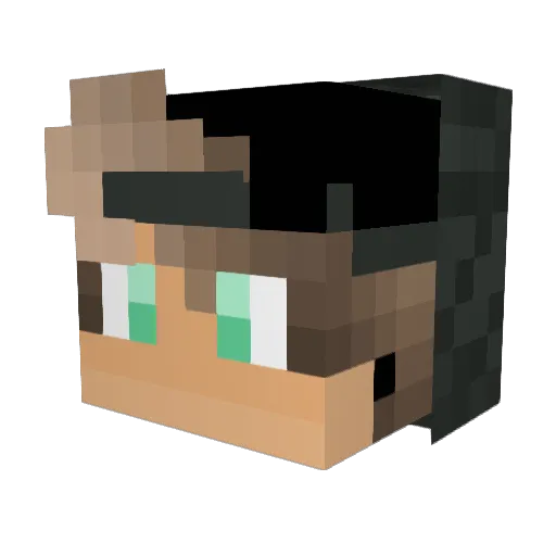 BigMomoYT Minecraft avatar head, 3D render